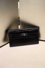 Hermes 鱷魚皮銀包