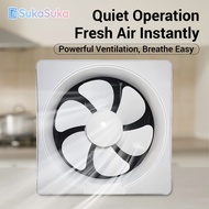 Exhaust Fan 6/8/10/12" – Powerful Suction, Louver Design Wall Mount | Kipas Ekzos Dapur & Bilik Air