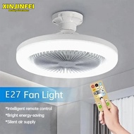 3-in-1 Smart Fan Light with Remote 220V Living Room Bedroom 3-Speed E27 High Wind Base Lamp