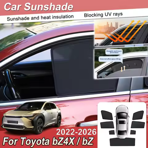 For Toyota bZ4X bZ EA10 2025 Accessories 2022~2026 Car Window Shade Sunscreen Magnetic Mesh Auto Sun