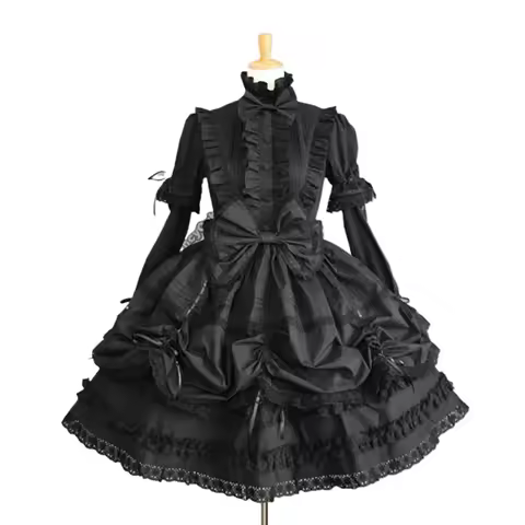 Gothic Punk Lolita Dress Princess Cosplay Cute Maid Adult Women Halloween Costume Sweet Gothic Anime