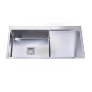 อ่างล้างจาน 1 หลุม 1 ที่พัก TEKA รุ่น TQB 1B 1D R10 หลุมซ้ายที่พักขวา