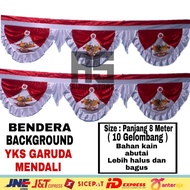 YKS GARUDA BACKGROUND FLAG 8 METERS (10 WAVES)