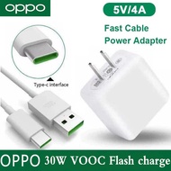 OPPO Fast Charger Android Phone 30W VOOC Chargers Type C USB Date Cables Charger Fast Adaptor USB Charger for Vivo Oppo Samsung Realme Redmi Huawei Xiaomi infinix Fast Charger COD