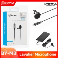 BOYA Boya BY-M3 Lavalier microphone is used for live/radio/mic recording equipment vlog video microphone