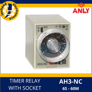 ANLY AH3-NC Timer Relay (220VAC 6S~60M) with Socket