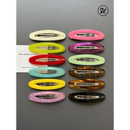B2U Korea Color Dopamine Oval Girl BB Hair Clip ins Same Style Cute Side Clip Headdress Hairpin