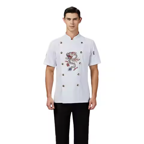 Catering Service Work Clothes Food & Beverage Working Clothes Men's Cook Jacket Hotel Uniforms Women