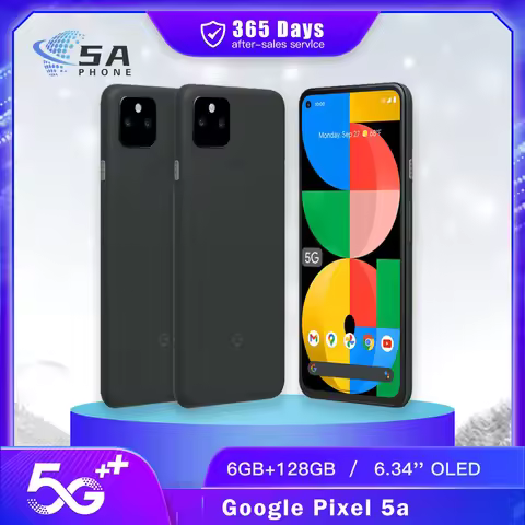 Original Google Pixel 5a 5G Mobile Phone NFC 6GB RAM 128GB ROM 6.34'' OLED 12.2MP+16MP+8MP Fingerpri