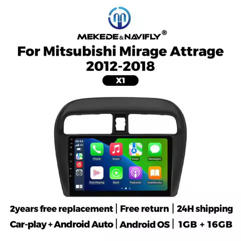 MEKEDE 2 Din Car Radio For Mitsubishi Mirage Attrage 2012-2019 Space Star 2014 Carplay Multimedia Pl