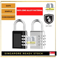 1pcs 3 Digits 4 digits Number Pad Lock Resettable Lock Combination Lock Luggage Lock Secure Safe Loc