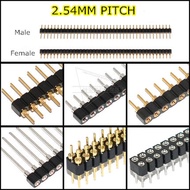 1x40P 2x 40P 2.54mm Round Hole Female Header Tin Doble Row Single Row 40Pin  Breakable Stackable PCB