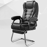 Pc Gaming Chair Footrest Reclining Massage Bow Backrest Armrest Computer Home Seat Suitable for Game Break Gaming chair (Color : Black)