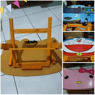 KAYU Children's Folding Study Table Character Wooden Study Table