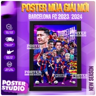 BARCELONA 2023-2024 poster photo frame includes 2 sizes for A5 tabletop (18cm x 24cm), A4 wall hangi