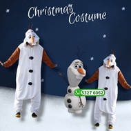 聖誕成人或兒童 雪寶cosplay衫衣服裝扮 elsa 雪寶 costume服装 兒童萬聖節cosplay衫衣服 聖誕節派對裝扮衫 聖誕frozen cosplay服裝