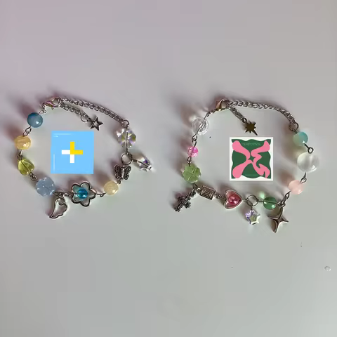 TXT inspired bracelet, Jewelry Bracelet, Vintage Coquette Design, tomorrow and together,temptation,t