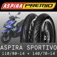 Aspira Premio Sportivo ตรงรุ่น Yamaha Aerox 155 [ยางหน้า 110/80-14] [ยางหลัง 140/70-14] ไม่ระบุ One