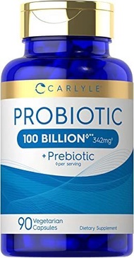 ▶$1 Shop Coupon◀  Carlyle Probiotics 100 Billion CFU | 90 Capsules | with Prebiotics for Women &amp; Men