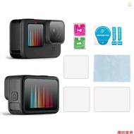 6PCS Action Camera Screen Protector Set 1 Tempered Glass Lens Protector + 1 Front Display Screen Pro