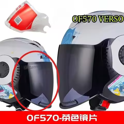 Hot For LS2 OF570 VERSO Helmet Lens OF570 Half Casco Black Visors Helmet Replacement Windshield Acce