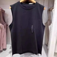 Uniqlo Mens/Womens AIRism Cotton Blended Sleeveless T-shirt Bottom Shirt Inner Tank Top Summer 46677