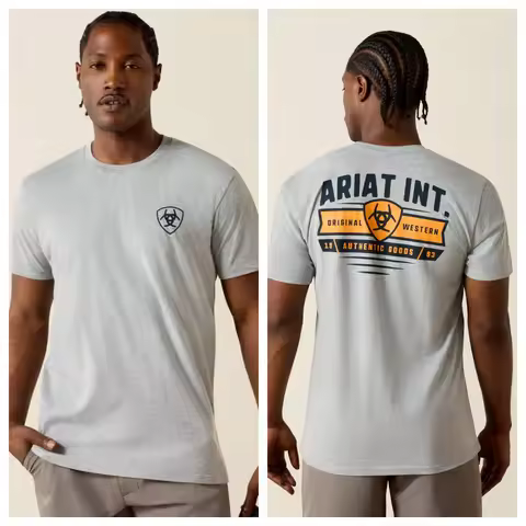 Ariat Banner Badge T-Shirt _ Ariat High-end Luxury Unisex Style Both of Men and Women