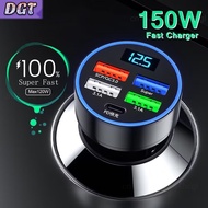 DGT 5 Ports 150W Car Charger Fast Charging PD QC3.0 USB C Car Phone Charger Type C Adapter