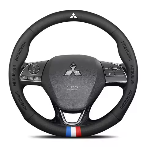 Car 3D Embossing Ventilate Steering Wheel Cover For Mitsubishi Outlander Pajero Asx Colt Lancer Evol