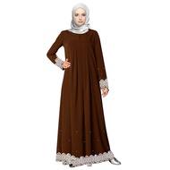 Muslimah Jubah Era Adira Terbaru Friendly Long Dress Putih Lace Women Feysen