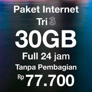 Tri Kuota 30Gb full 30 hari