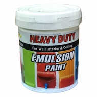 Emulsion Paint 1L ( 1 Liter Heavy Duty ) Interior Acrylic Emulsion Wall Ceiling Cat Dinding white Red blue black Green