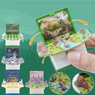 3D Dinosaur Folding Book Animal Keychain Dinosaur Puzzle Science and Education Toy