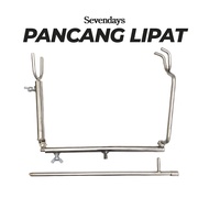 Pancang Lipat Stainless Steel Rod Holder Rod Stand Kolam Pancing Fishing Tackle Ikan Besar Heavy Dut