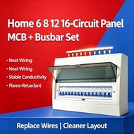 Chint 6 8 12 16 Circuit MCB Distribution Box Set with Pure Copper Busbar 1P/2P Optional