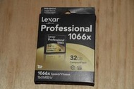 完售Lexar 32GB 32G 1066x 160MB/s CF UDMA7 4K(Sandisk 1067x 參考)