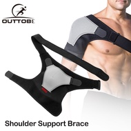 Outtobe Shoulder Support Brace Guard Strap Wrap Belt Band Pads Bandage  Adjustable Left/Right Shoulder Support Bandage Protector Brace Joint Pain Injury Men Women Shoulder Strap