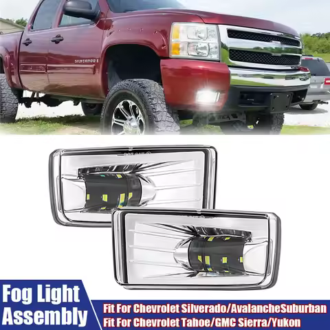A Pair of Fog Light Assembly Auto LED Fog Lights Fit For Chevrolet Silverado / Avalanche / Suburban 