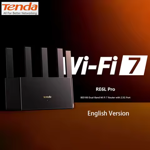 Tenda Router English Version 5011Mbps WiFi7 Dual-Band1GHz CPU Gaming Acceleration 5011Mbps Gigabit W