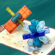 QUINTON Kong Ming Lock, Transparent Luban Lock IQ Brain Teaser Puzzles, Interactive Games ABS Plasti
