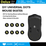Delux DIY Universal Dots Corning Gorilla Glass Mouse Skates เท้าเมาส์สติกเกอร์กันลื่นโค้งมนขอบโค้งสำ
