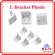 Maju L braket Plastic Kabinet L Bracket Plastic L Shaped Right Angle Corner Furniture L Bracket 1inc
