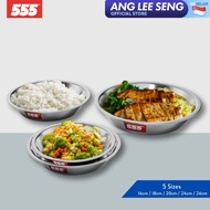 555 Premium Stainless Steel Deep Rice Plate