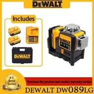 【2*batteries】Dewalt DW089LG 12-16 line laser level lithium battery laser level leveling green light 