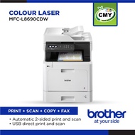 Brother MFC-L8690CDW All in One Wireless Colour Laser Printer | Auto 2-sided Print/Scan | USB Direct