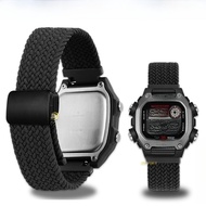 Bangdi Casio DW-291H DW-290 W-218H W-219H Canvas Woven Nylon Watchband Medium Thickness Single Fold 