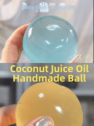 Relaxing DIY Handmade Coconut Oil Mint Blue Squishy Ball