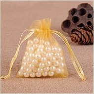 JINLONG 50pcs Organza Gift Bag Jewelry Packaging Bags Wedding Party Decoration Drawable Bags Sachet 