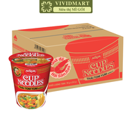 [THÙNG 24 LY] - NISSIN - Mì ly Cup Noodles 4 vị: Hải sản Nhật Bản Thái Tom Yum Cua sốt cay Singapore