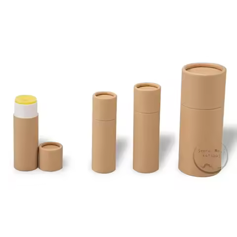 12g/0.4oz Lip balm Kraft Paper Tube Empty Lipstick Tube Degradable Cosmetic Containers Solid Deodora
